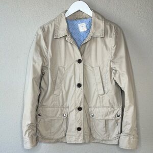 Gap 100% Cotton Classic Chore Coat Barn Jacket Blue Cotton Lining Size M